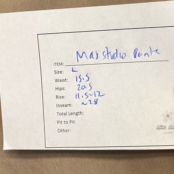 Max Studio Tan Pull On Trouser Pants in Mocha Size Large - Picture 10 of 11